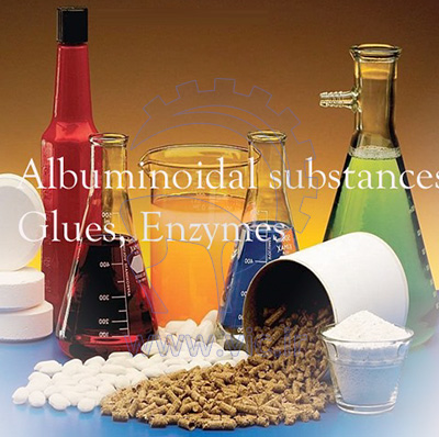 مواد آلبومینوئید؛ محصولات بر اساس نشاسته یا فکول اصلاح شده؛ چسب ها؛ آنزیم ها